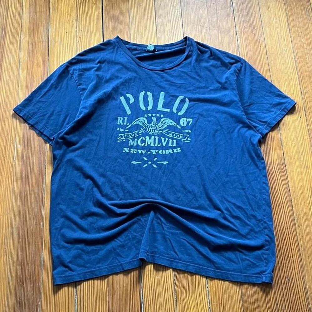 Polo-ralph-lauren Men's Navy and Blue T-shirt